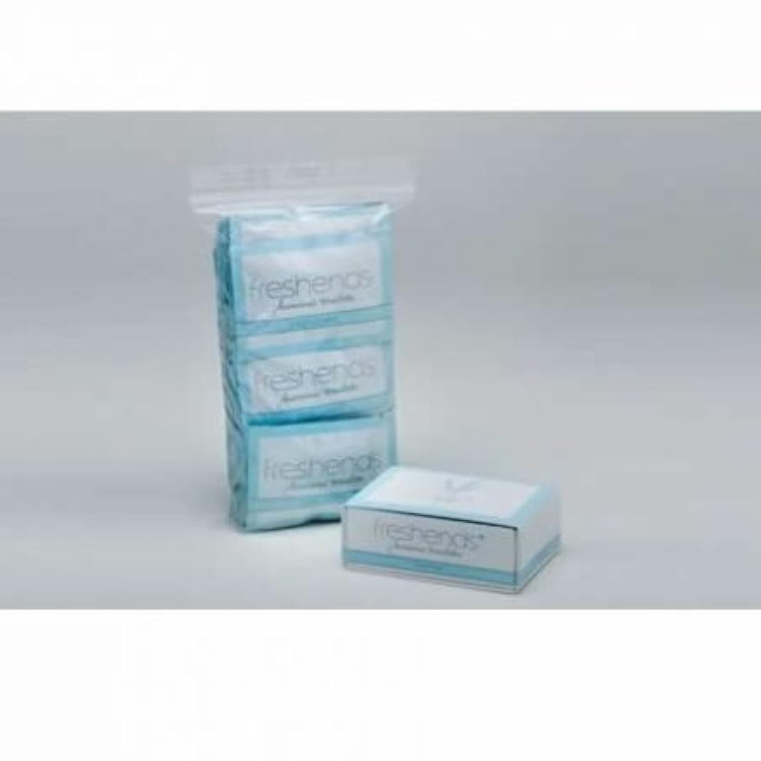 FreshendsLuxurious Towelette Bundle - Overnighter - Bathroom Essentials, Soothing Relief Cleansing & Sanitary - Ideal for Hotels, Airbnbs, Clubs, Restaurants & Weddings - Blue, 31-Pack