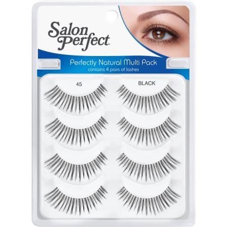 Salon Perfect Perfectly Natural Eyelashes Multi Pack, 45 Black, 4 pr
