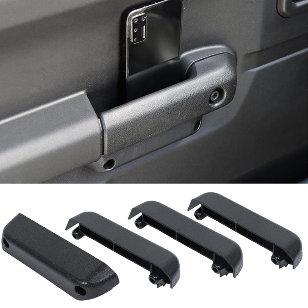 Black Door Handle Storage Box Grab Tray Phone Holder Organizer Container for Suzuki Jimny 2023 2024 2025 5-Door Car Interior Accessories