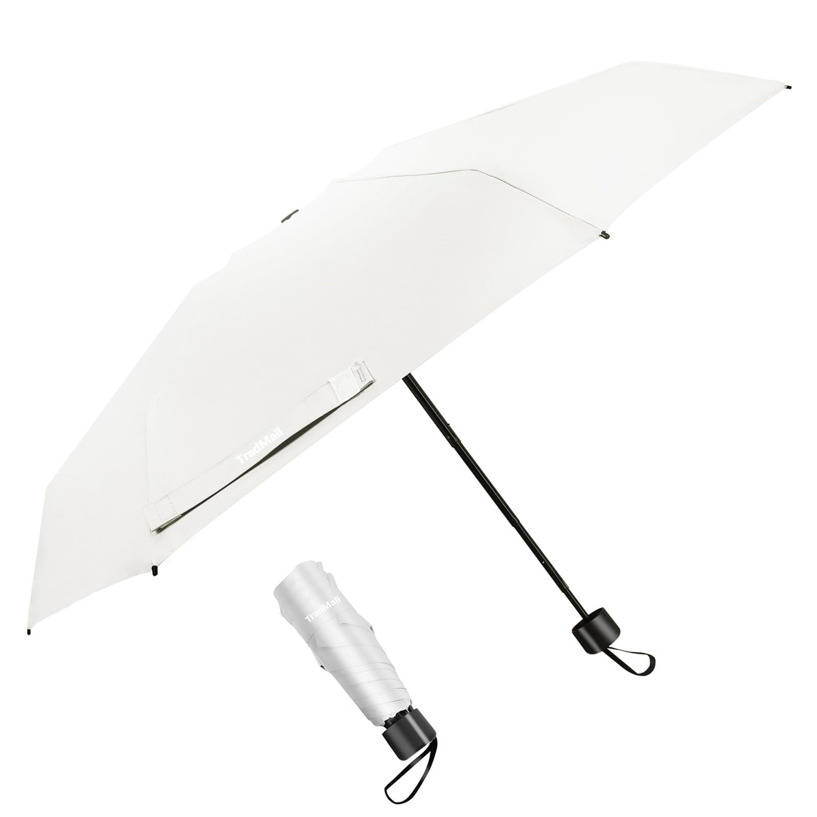 TradMallMini Travel Umbrella, Portable Lightweight Compact Parasol with 95% UV Protection for Sun & Rain