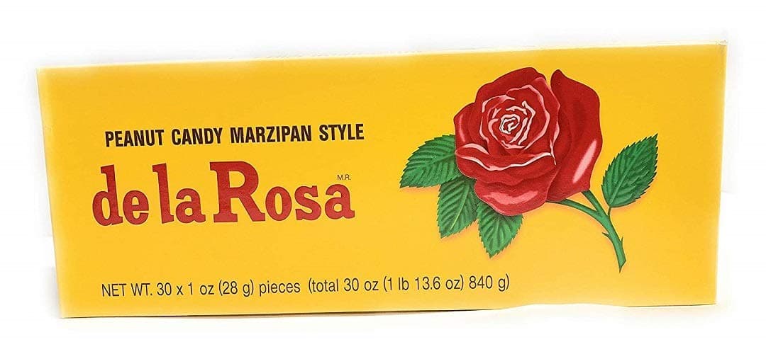 De La Rosa Marzapan Box OF 30 Pieces Authentic Mexican Candy with Free Chocolate Kinder Bar