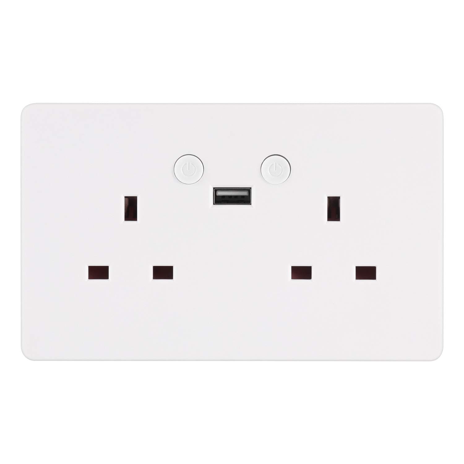 Prenine WiFi Wall Socket Smart USB Outlet Faceplate Wireless Remote Control Plug Compatible with Alexa IFTTT Alexa Google Home(Neutral Wire Required)