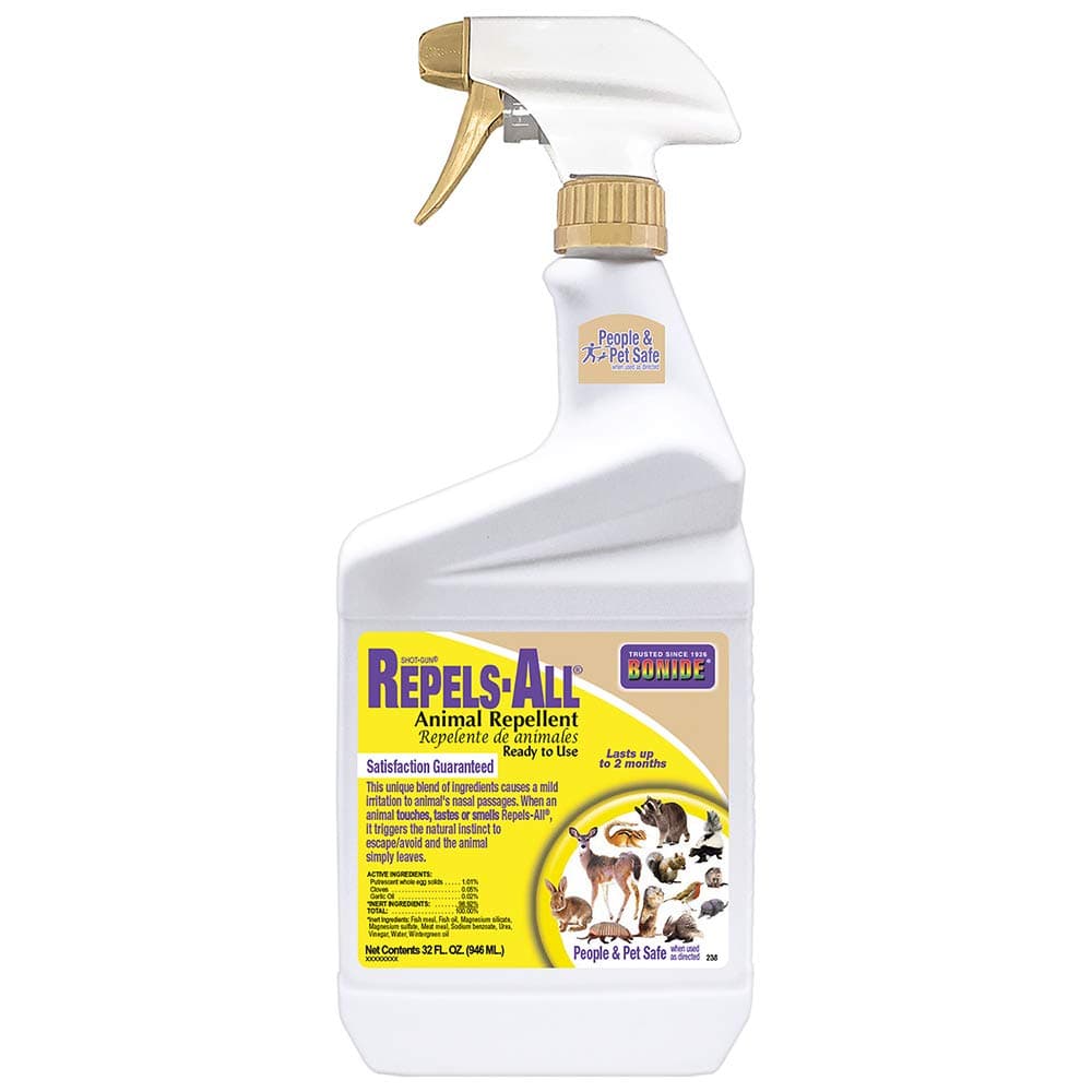 Repels-All Animal Repellent, 32 oz Ready-to-Use Spray, Outdoor Garden Deer & Rabbit Repellent, People & Pet Safe