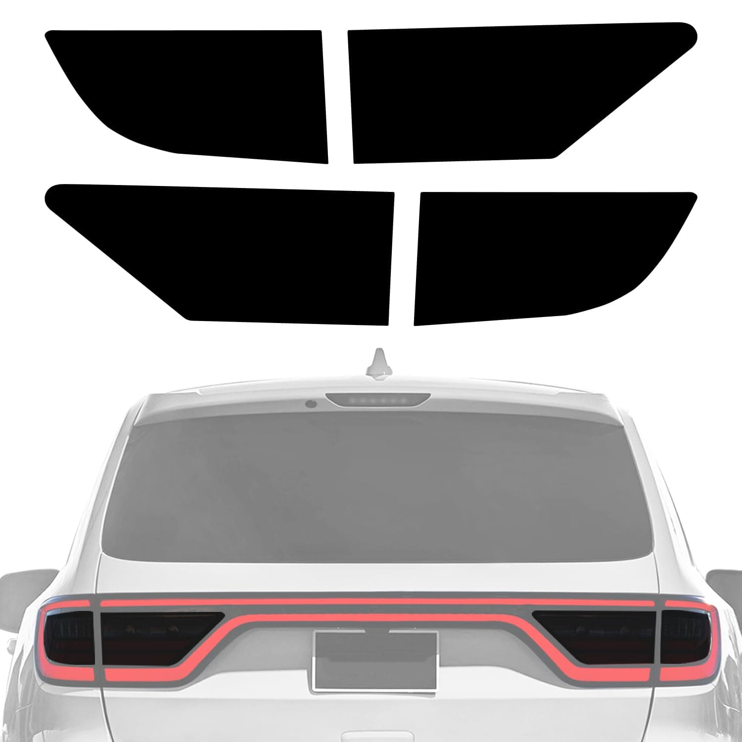 Blackout Taillight Vinyl Tint Film Precut Overlay Tail Light Wrap Cover Compatible with Dodge Durango 2014-2021