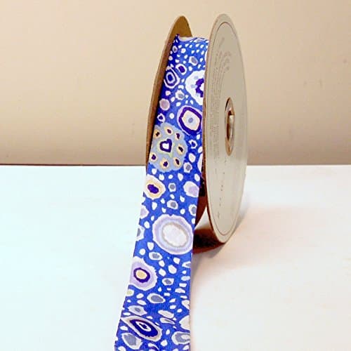 Kaffe Fassett Roman Glass Blue 1 1/8" Single Fold Cotton Bias Binding 12 Yds