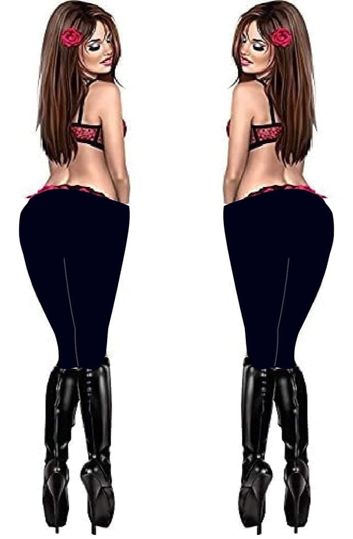 2 pcs - Sexy PIN UP Girl Left/Right Pin Up Sticker Decal, 5" inches “Peel and Stick”