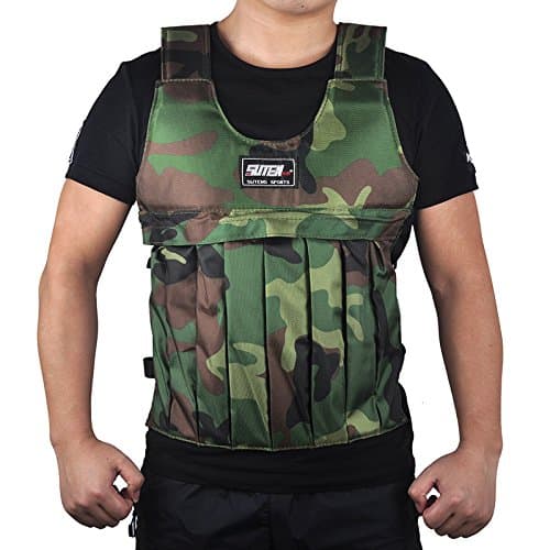 SUTEN 44lb/20kg Adjustable Weighted Vest