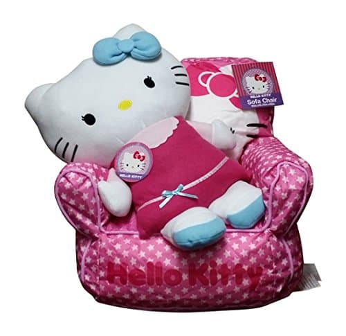 Hello Kitty Gift Set for Toddlers Includes Hello Kitty Bean Bag Chair and Pillow Buddy Perfect Present for the Holidays, Birthdays, Get Well, or Graduation
