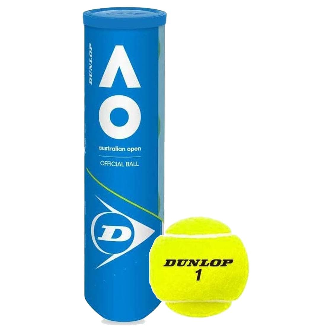 Australian Open (AO) Extra Duty All-Court Tennis Balls - 3 Ball Can (4 Cans)