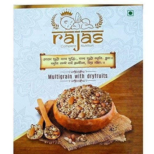 Rajas - Multigrain with Dryfruits 300 Gram Pack, Baby Porridge Health Mix, 100% Natural Baby Food, Sattu Maavu, Sugar Free