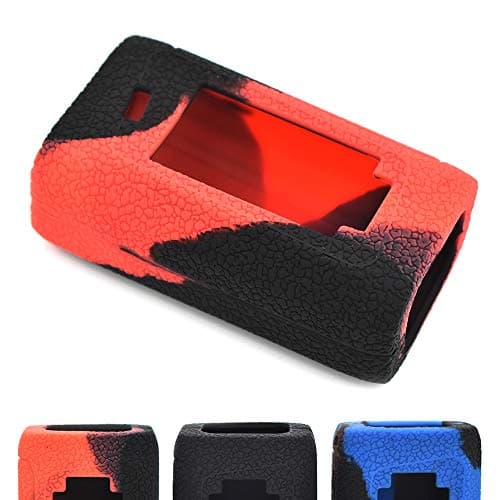 Cyameri Texture Case for Smok Morph 219 Kit Protective Silicone Skin Rubber Cover Sleeve Wrap Gel Shield Fits 219W Box Mod (Red/Black)