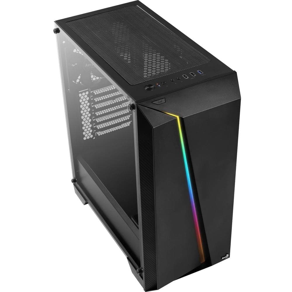 Boitier Moyen Tour ATX AeroCool Cylon Pro Tempered Glass RGB avec panneau vitré (Noir)