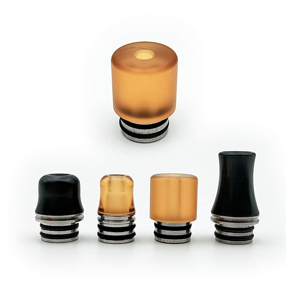 Myuanc 510 PEI Drip Tip for TFV8 Baby Beast TFV12 Baby Prince Crown 2 3 Valyrian 2 Sub ohm RDA Crown 4 mesh Revenger (Yellow PEI Round)