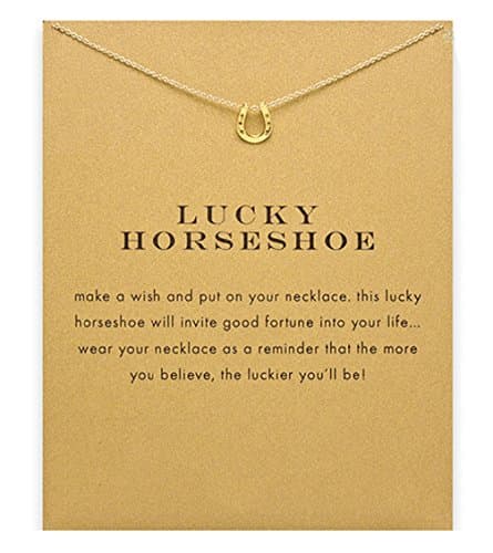 Clavicle Necklace with Card, Small Dainty Pendant,Greeting Card with Best Wish, Delicate and Classy Party Jewelry Favors, Alloy