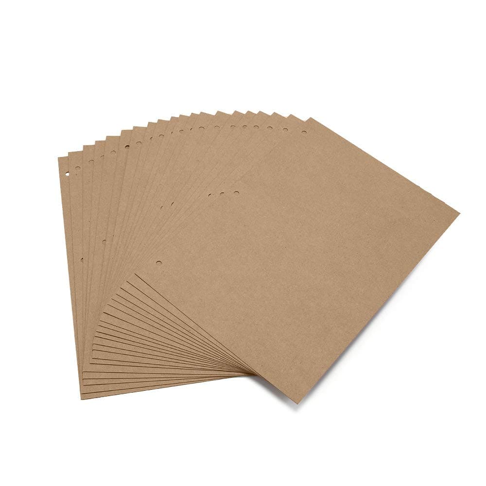 XIUJUAN Scrapbooking Paper 26 x 18cm, Kraft Refill Pages for Scrapbook Album 27.5 x 20.5cm, 20pcs (for Butterfly Girl Large)