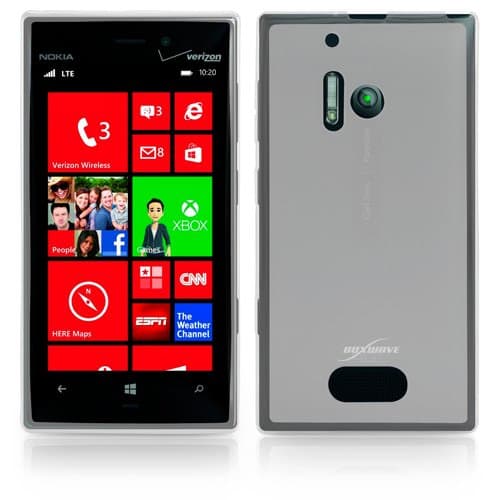 BoxWave Case Compatible with Nokia Lumia 928 (Case Arctic Frost Crystal Slip, Flexible, Form Fitting, TPU Case for Nokia Lumia 928 - Frosted Clear