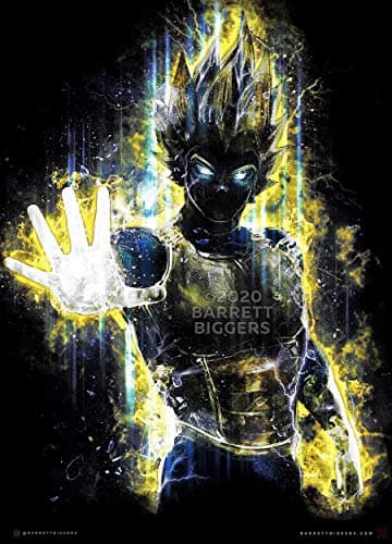 Prince of all Fighters Anime inspired Digital Painting Giclèe Print