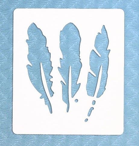 The Bodhi Tribe 3 Feathers Yoga Stencil can be found in mystical drawings, feathers symbolize a connection to the spiritual world. Add dainty feathery details to a DIY art project!