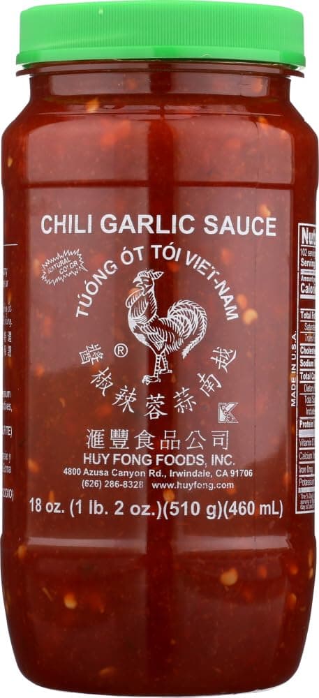 Huy Fong Sauce Chili Garlic,18 oz, 2 Pack