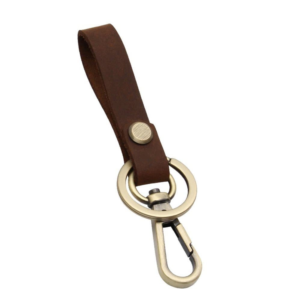 KOUSOU Premium Leather Valet Key Chain Key Ring Organizer for Men and Women, Brown