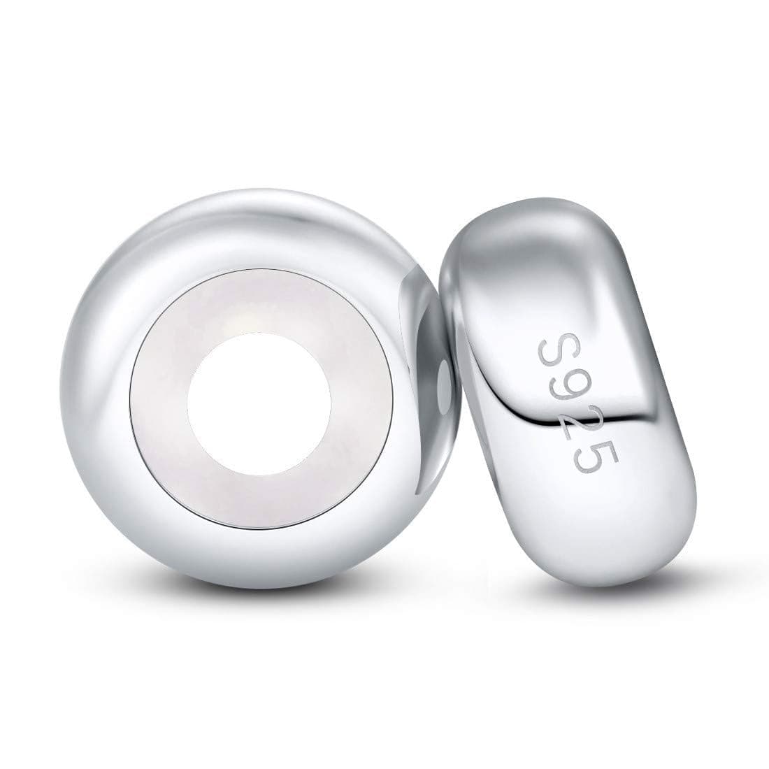 Sterling Silver Stoppers Beads for Pandora Bracelet Rubber Spacer Charms 925