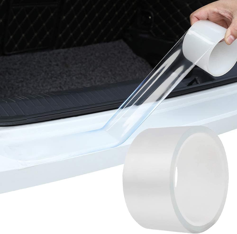 SEAMETAL Car Door Edge Guard Sill Protector Clear Universal Anti-Collision Bumper Guard Protector Door Sill Protector Automotive Paint Protection Film Fits for Most Car (33Ft x 2.7In, Transparent)