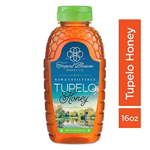 Tropical Blossom Raw and Unfiltered Tupelo Honey; Single Varietal, Monofloral Honey Made by Florida Bees and Packaged in a 16-oz. Bottle; Enjoy Distinctive, Sweet Flavor and Impeccable, Enticing Taste