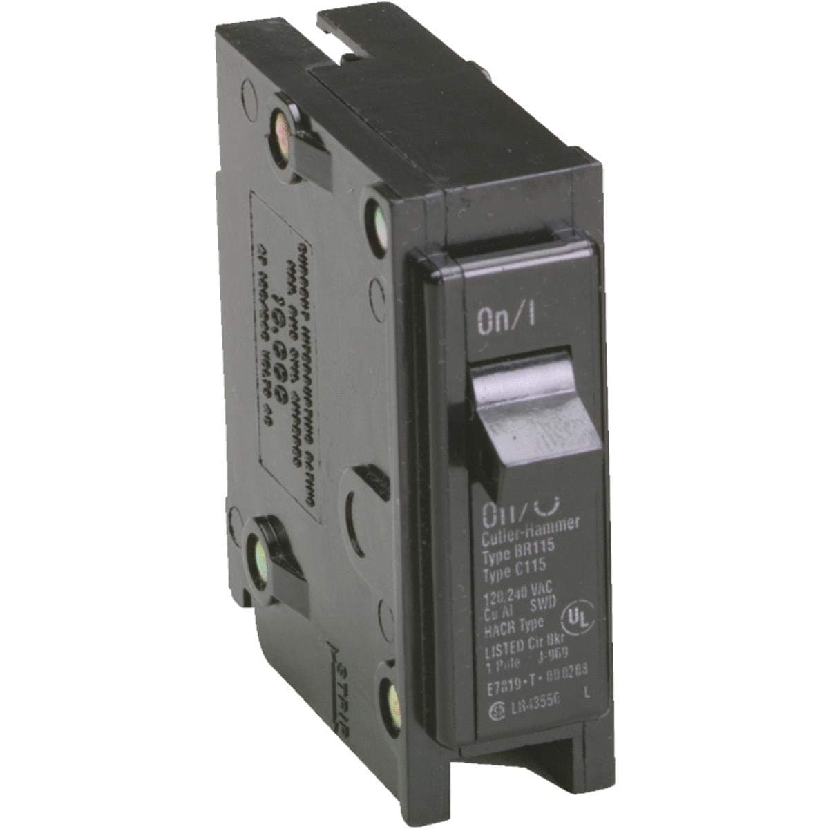 Eaton Corporation Br115 Single Pole Interchangeable Circuit Breaker, 120V, 15-Amp