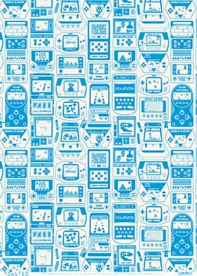 Gameland Themed Rolled Gift Wrap Paper