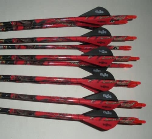 HUNTER Gold Tip 400 Carbon Arrows w/Blazer Vanes Mossy Oak Blaze Wraps 1/2 Dz.