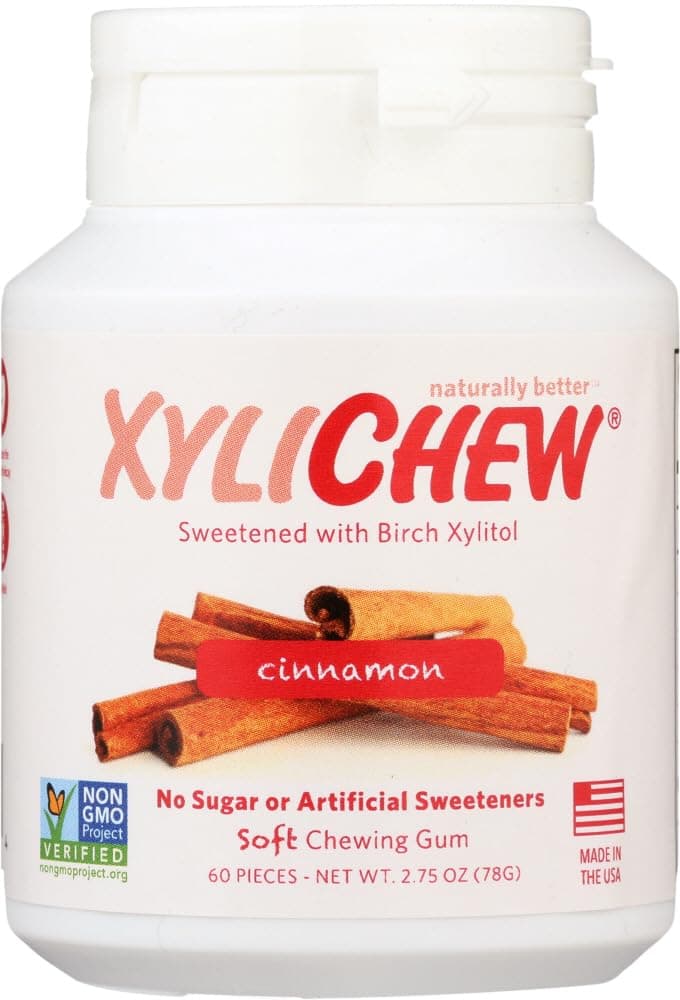 XylichewNaturally Better Gum, Cinnamon, 60 Count (Pack of 4) by Xylichew