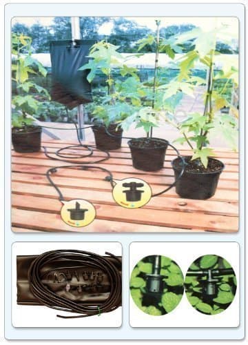 INSTANT DRIP WATERING GRAVITY FED IRRIGATION PLANTS GREENHOUSE SYSTEM WATER KIT