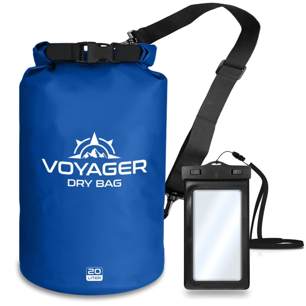 EcoGear FX Heavy Duty Waterproof Dry Bag Voyager Series – Durable Roll Top Compression Bag –Kayaking, Rafting, Boating, Hiking, Fishing and Camping