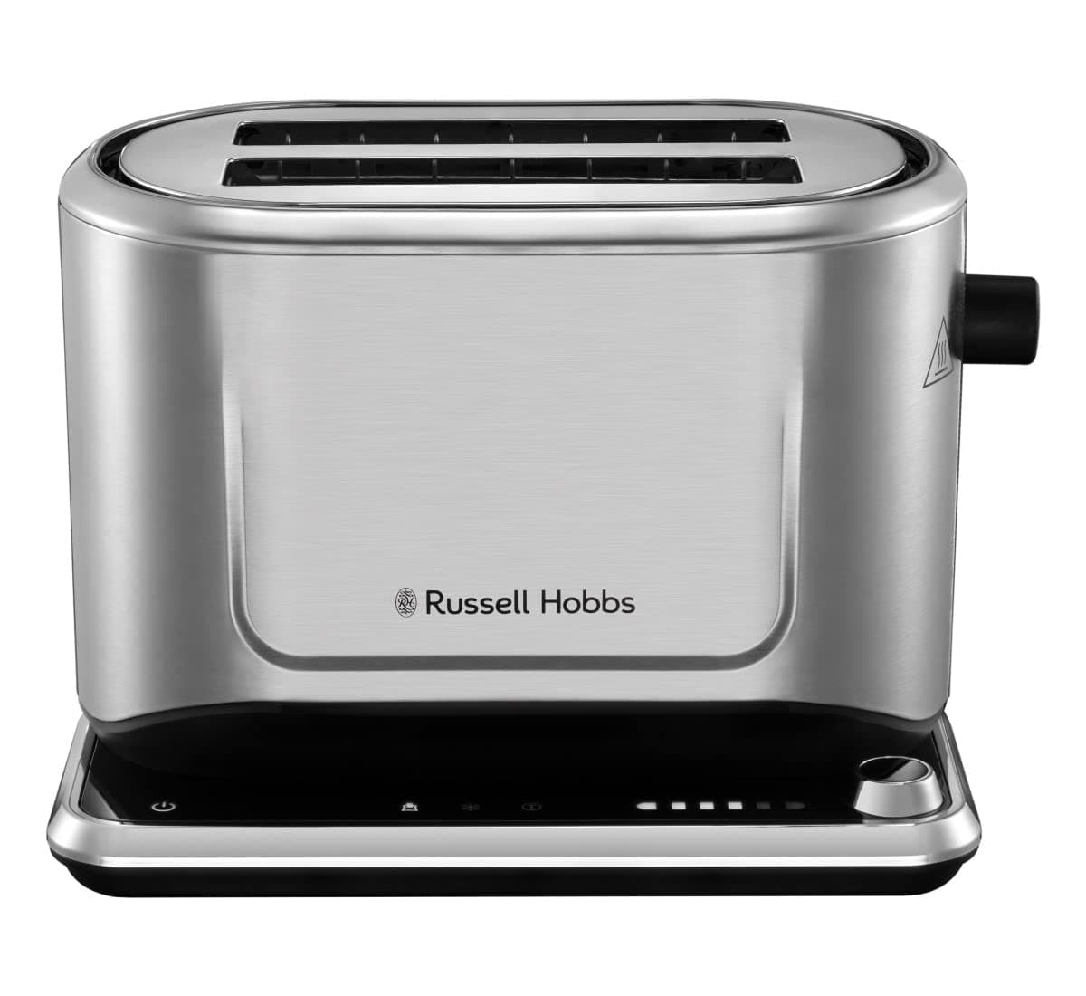 Russell Hobbs 2 Slice Attentiv Toaster with Colour Sense Technology | Adapts Toasting Time to Bread Type | Favourite settings Memorised, Touch Screen, Lift & Look | 1640W, Stainless Steel | 26210-56
