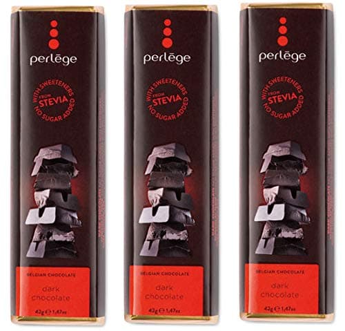 Perlege No Added Sugar Chocolate with Stevia 42g - Dark x 3 Bars