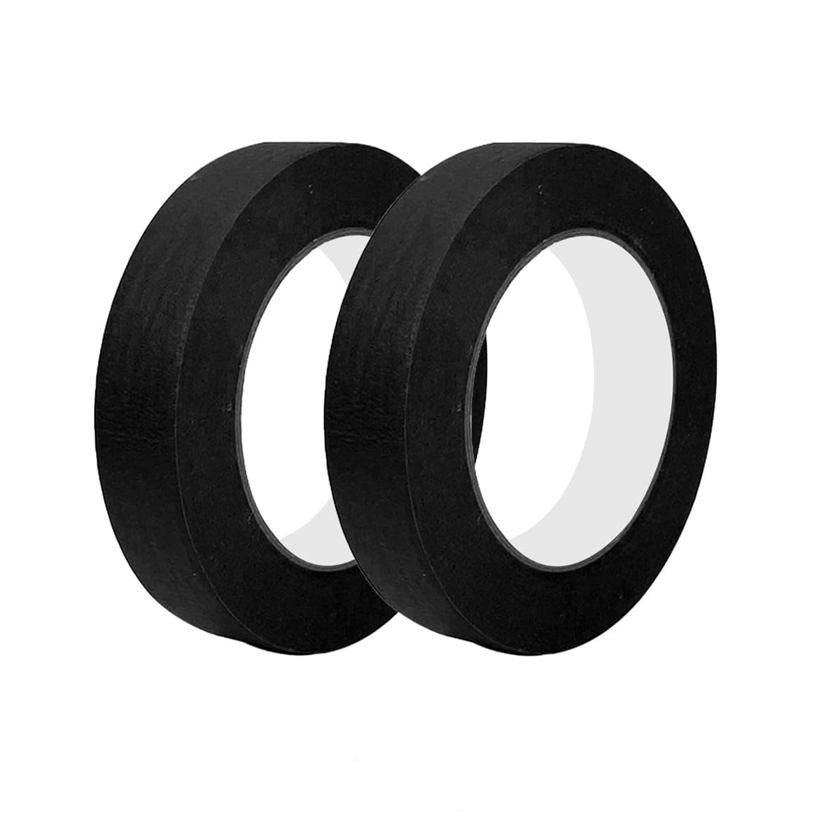 QRITY 2 Rolls Masking Tape, Adhesive Painting Tape, 10mm x 50m(0.39 inch x 54.6 Yards) Black Masking Tape, Craft Art Paper Tape, Great for Everyday Use