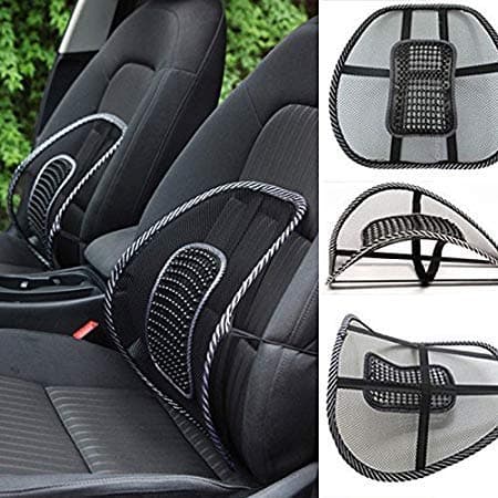 Maharaj Car Seat Chair Cushion Lumbar Back Support for Car Seat Chair Office Massage Mesh Ventilate Pain Relief Cushion Pad