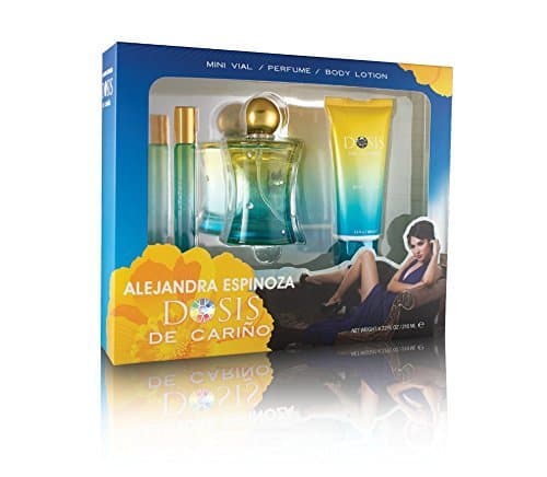 Dosis Dosis De Carino 3 Pc. Gift Set By Alejandra Espinoza, Contains Perfume 3.2 Fl Oz, Body Lotion 3.2 Fl Oz, Cologne 0.32 Fl Oz