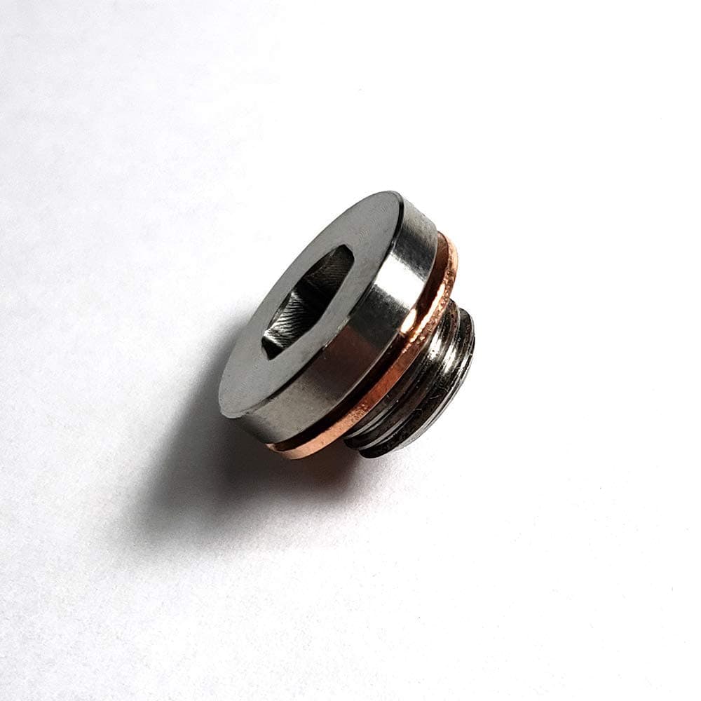 Stainless Motorcycle Plug M12x1.25mm with Copper Washer - Ticon Industries