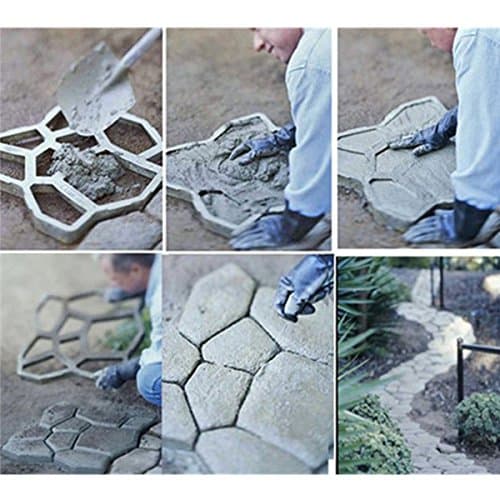 SUPERCART® Large 42x42 CM DIY Walk Maker Concrete Molds Plastic Paving Moulds Path Maker Mold for Tile Reusable Mould Concrete Cement Stone Walk Paving Stepping Stones Paver Pavement for Garden Home Yard Lawn
