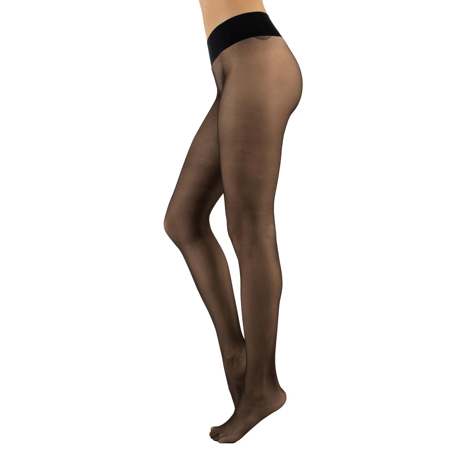 CALZITALY Seamless Sheer Tights Plain or with Polka Dots | Black, Skin, Blue | S, M/L, L/XL | 15 DEN | Made in Italy