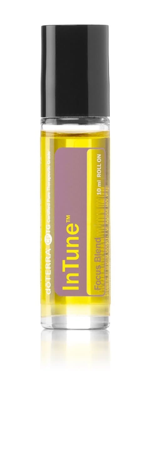 Intune Essential Oil Focus Blend Roll On - Supports Enhanced, Sustained Sense of Focus; Supports Efforts to Pay Attention or Stay On Task; for Topical Use - 10 mL