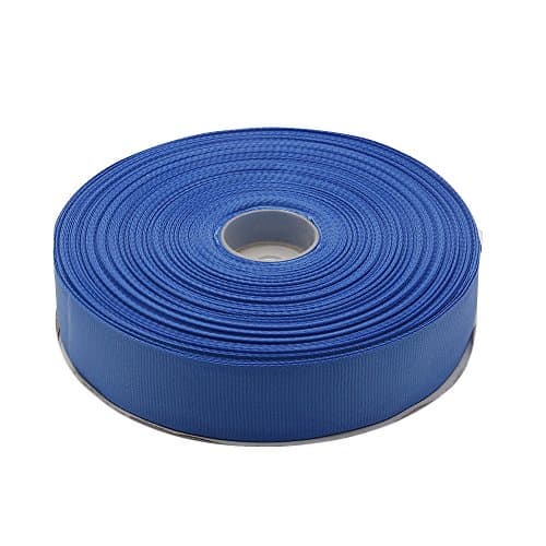 Topenca Supplies 1 Inch x 50 Yards Double Face Solid Grosgrain Ribbon Roll, Blue