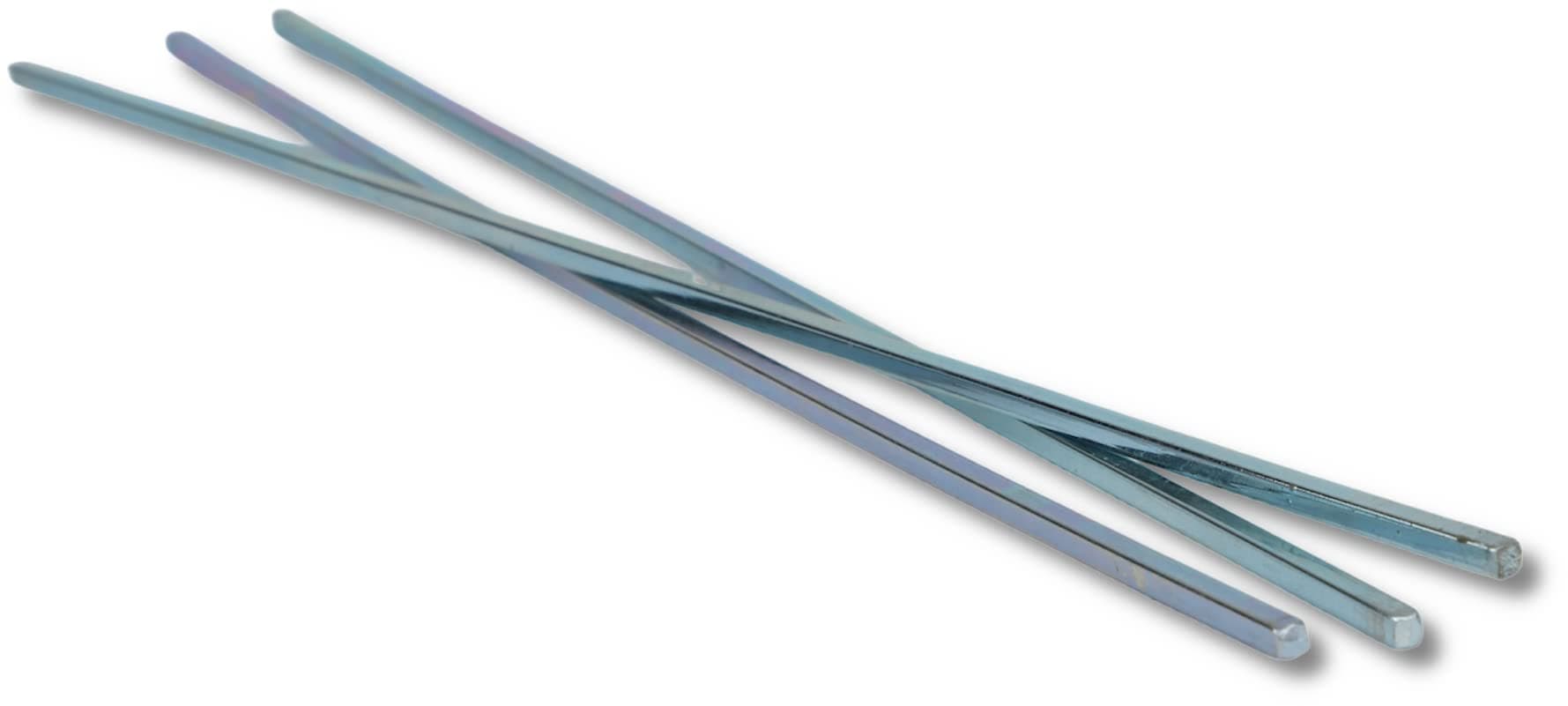 1/8" x 1/8" x 12" Square Steel Key Stock (Bar), Zn-Coated, Cold-Drawn Steel Bar, Oversized (Pack of 3) - Precision Key Stock