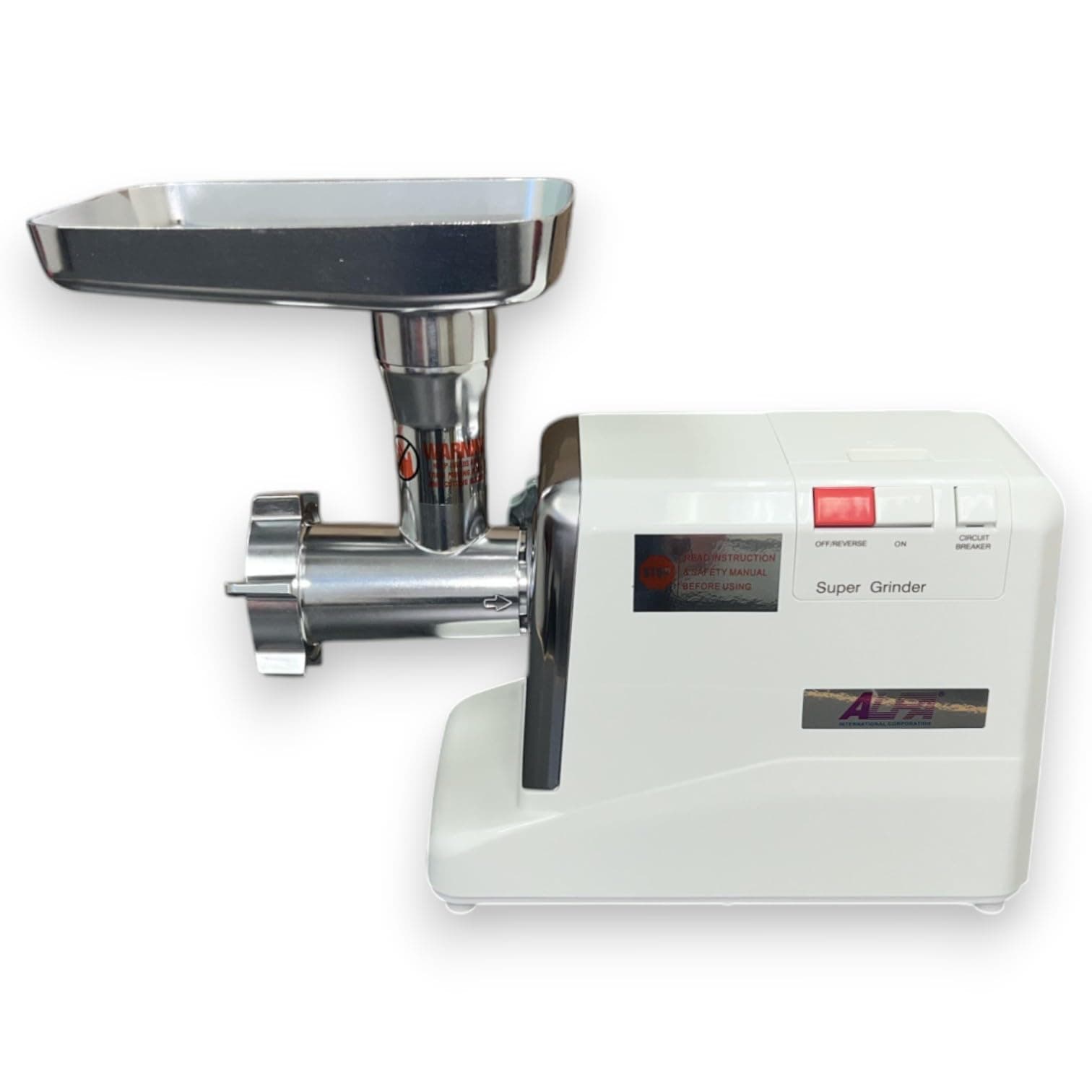 ALFA MC5 Commercial Grade Meat Grinder | 0.5 Horsepower Motorized Meat Chopper for Home or Commercial Kitchens