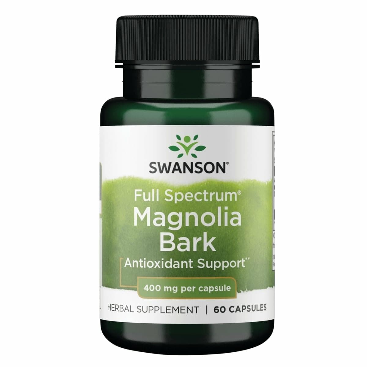 Swanson Magnolia Bark - Herbal Supplement Traditionally Used to Promote Nervous System & Digestive Health Support - May Promote Respiratory Health & Stress Support - (60 Capsules, 400mg Each)