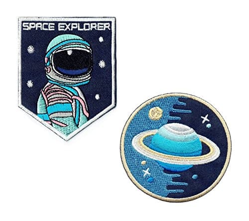 Iron on/Sew on/Embroidered Patch"Space Explorer" (Set)