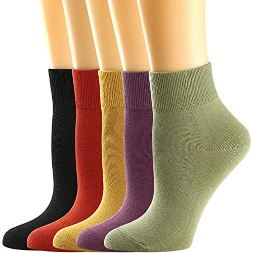 Womens Socks, Low Cut Ankle Lace Ruffle Socks Mesh Cotton Non-Slip Comfy Socks AIR FRESH 7 Pack (2)