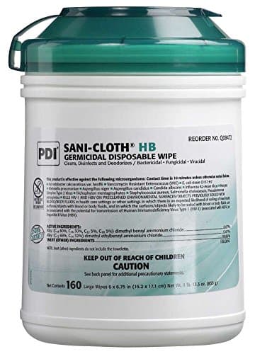 PYQ08472 - Sani-Cloth HB Germicidal Disposable Disinfectant Wipes 6 x 6-3/4 Large