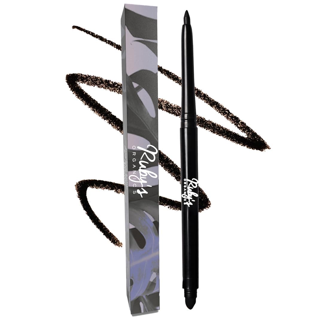 Ruby's Organics Smoked Kohl Pencil/Precision Eyeliner, Black, 0.35g
